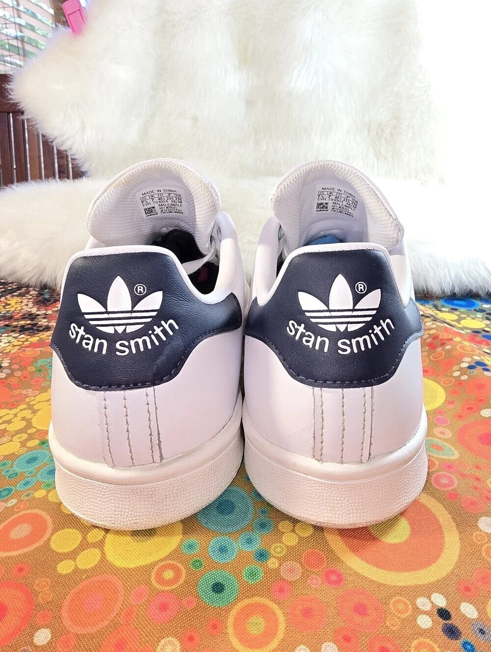 Adidas Stan Smith Men's White Leather Tennis Shoes